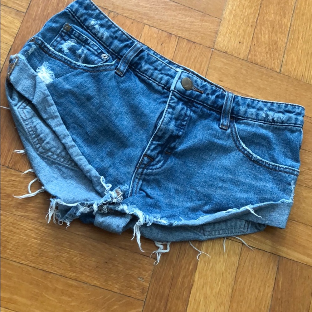 Free people denim shorts